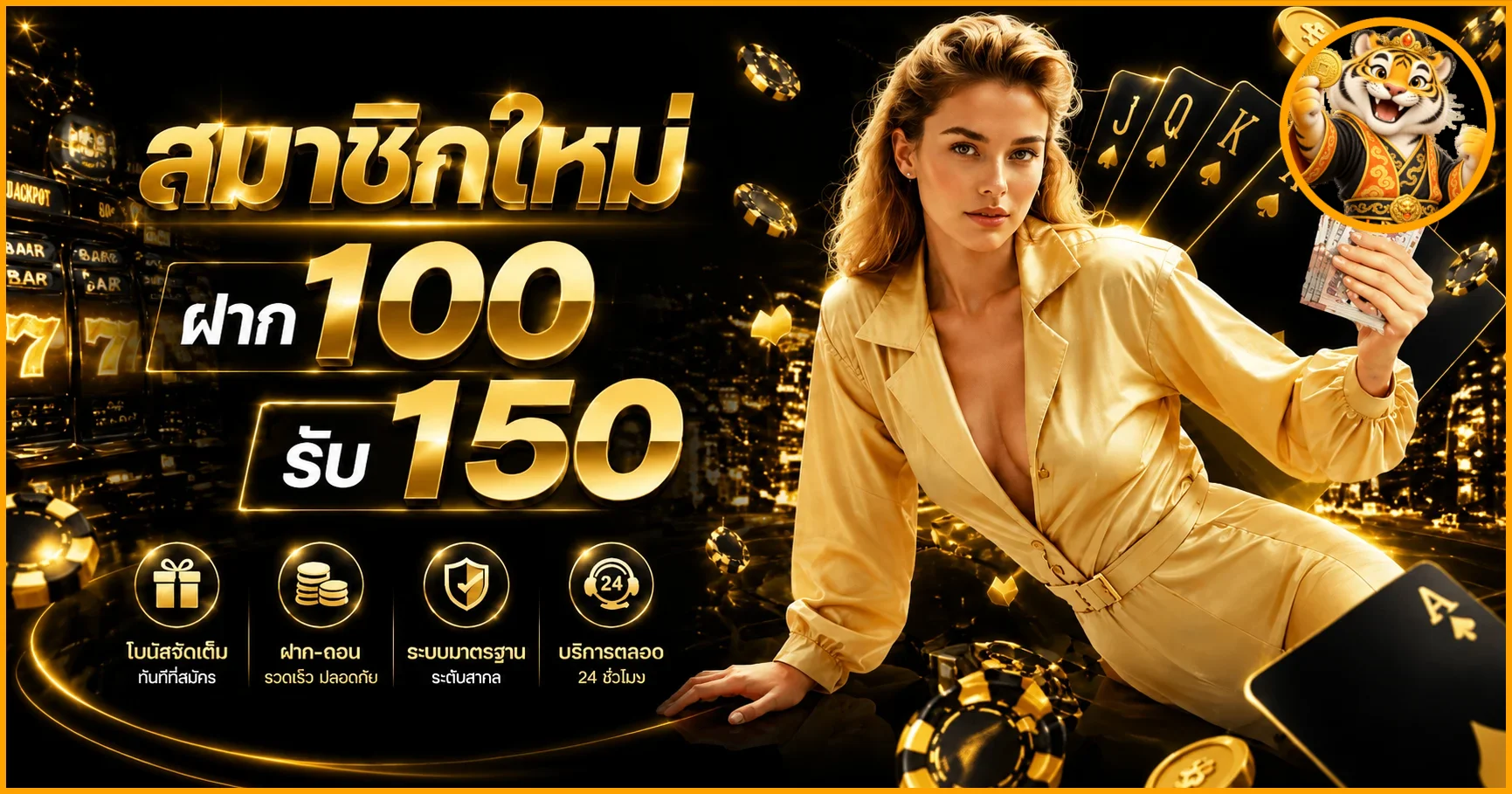 โปรโมชั่นสมาชิกใหม่ในธีมสีส้มทองของ COPA928